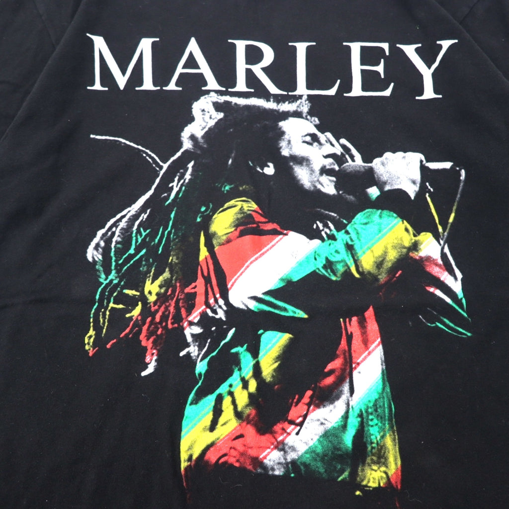 ZION ROOTSWEAR Bob Marley Band T-Shirt L Black Cotton Mexico Made