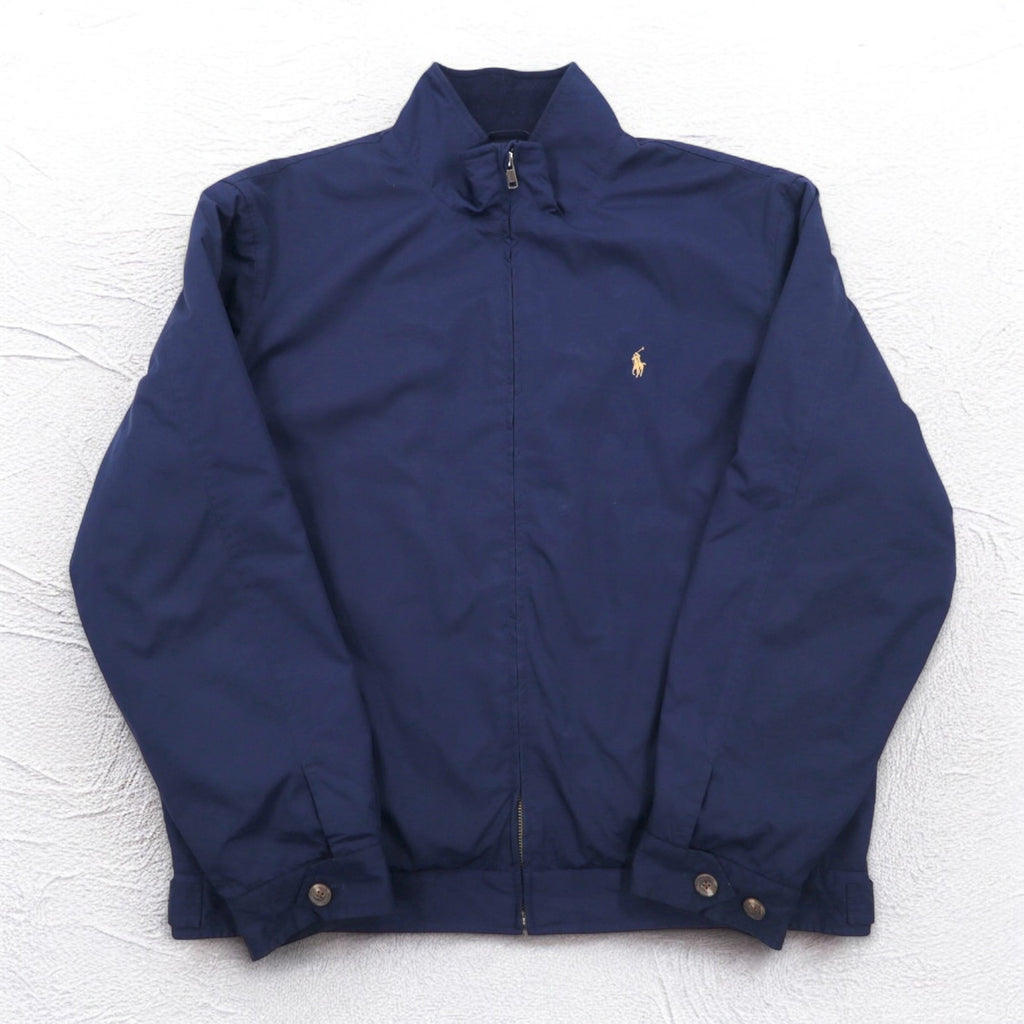 Polo by Ralph Lauren 90年代 スウィングトップ ハリントンジャケット XL ネイビー スモールポニー刺繍