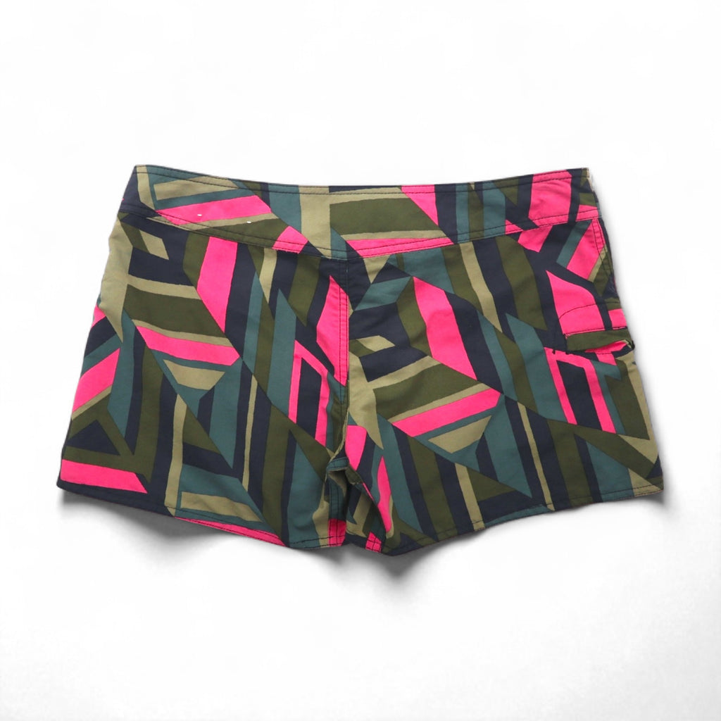 patagonia ボードショーツ Wavefarer Board Shorts ショートパンツ S グレー ピンク 幾何学柄 ナイロン 78552