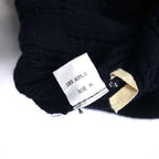 Vintage 90s Jacquard Knit UOMO ITALIA Acrylic Knit Block Check Jacquard Sweater M Navy