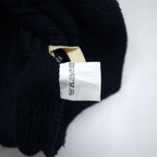 Vintage 90s Jacquard Knit UOMO ITALIA Acrylic Knit Block Check Jacquard Sweater M Navy