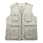 Eddie Bauer 90s Fishing Vest Hunting Vest L Beige Cotton