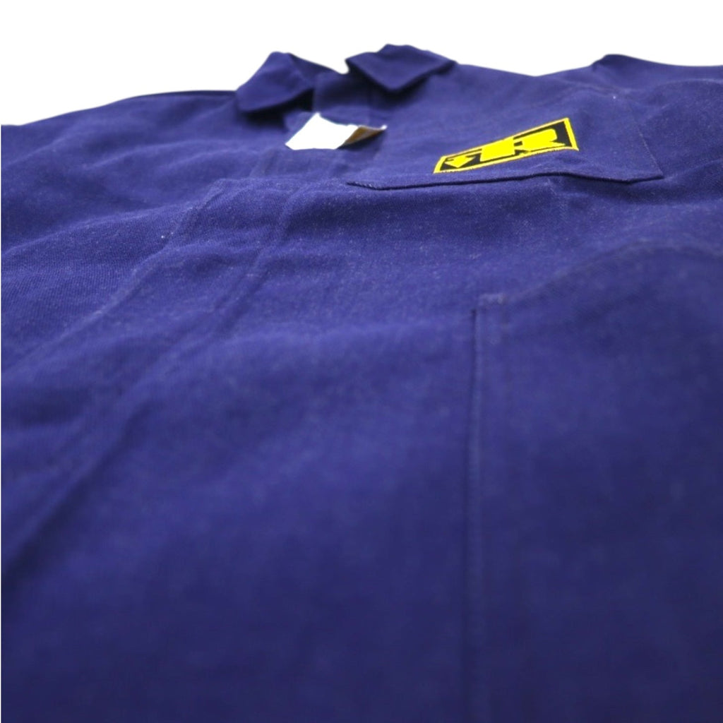 Vintage 70s Euro Work Jacket SANFOR 70s German made denim coverall work jacket L size deadstock unused