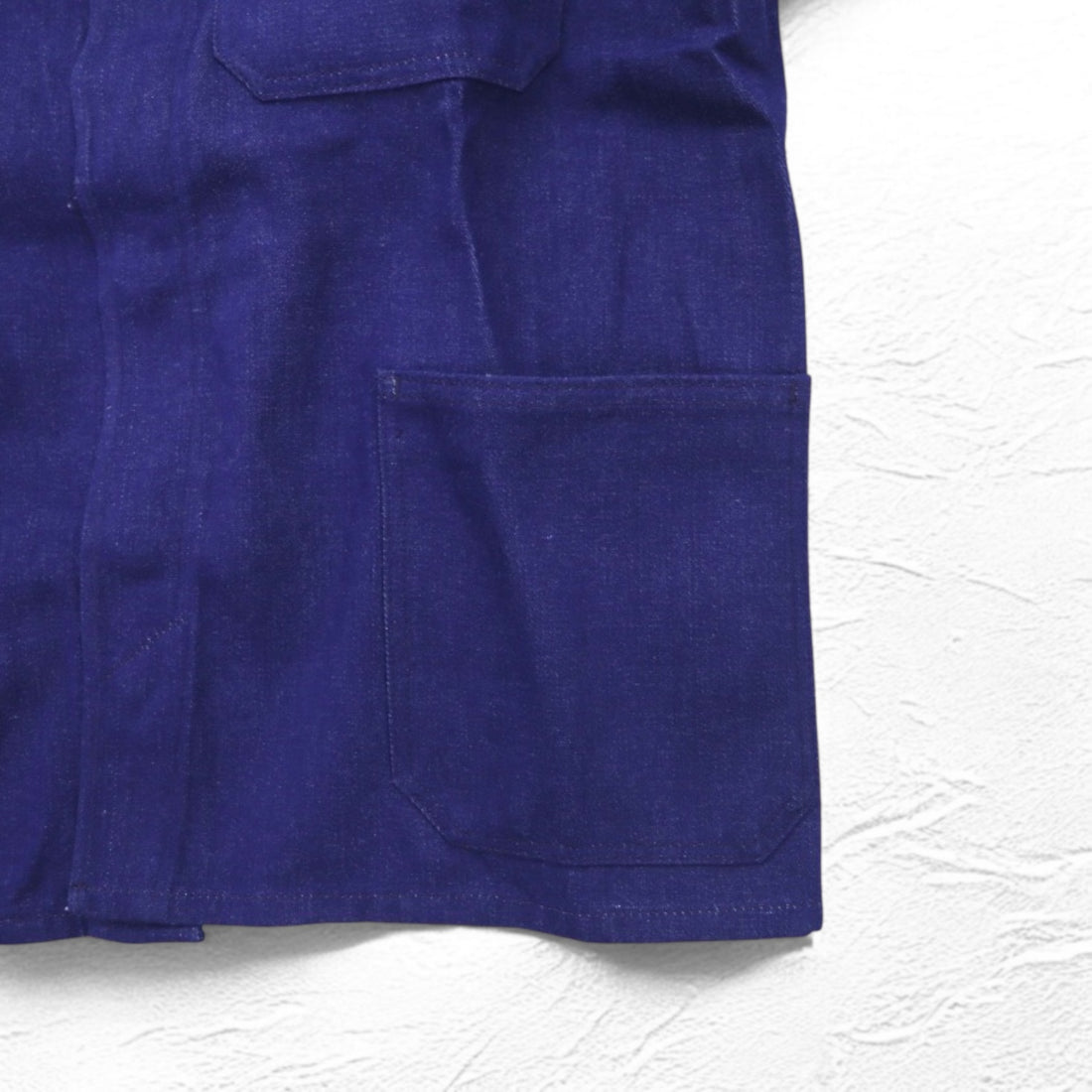 Vintage 70s Euro Work Jacket SANFOR 70s German made denim coverall work jacket L size deadstock unused