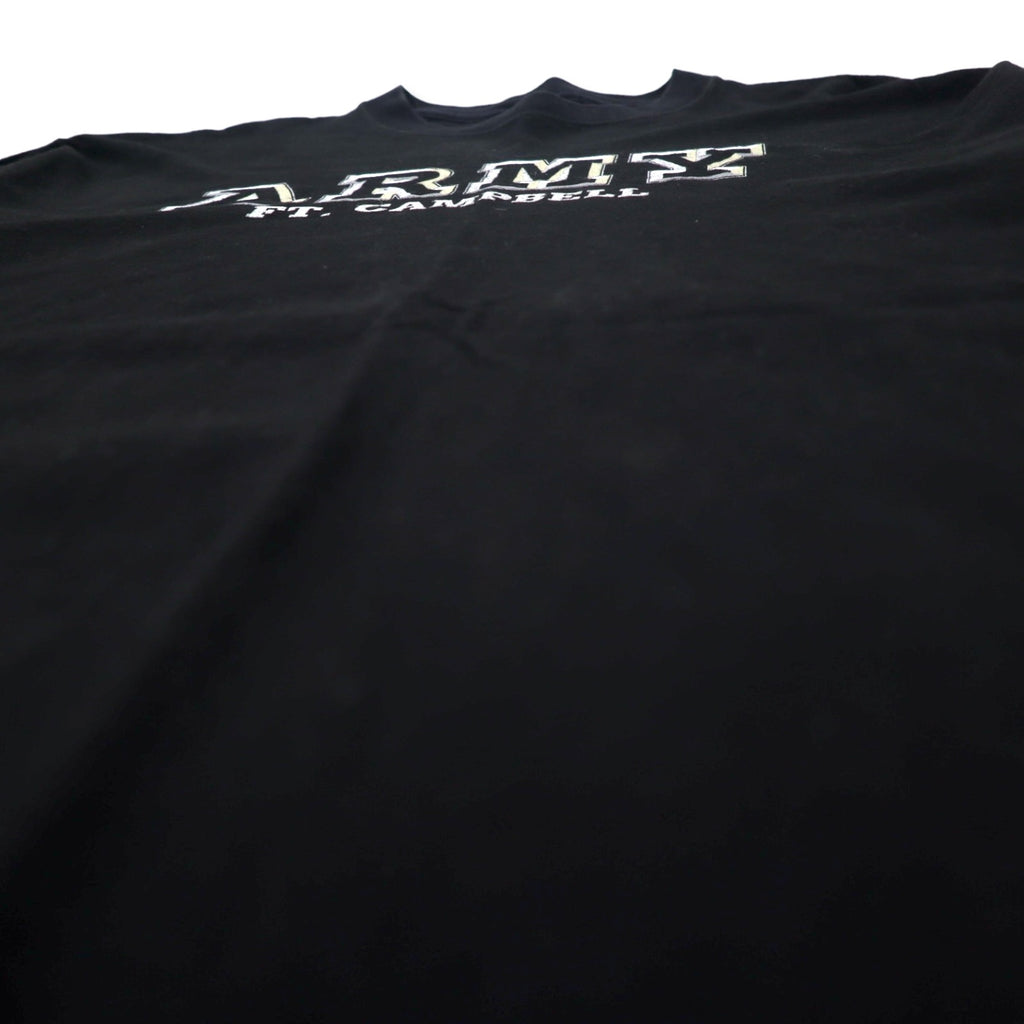 US ARMY USA Made 90s Printed T-Shirt L Black Cotton SOFFE'S Choice