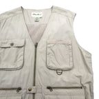 Eddie Bauer 90s Fishing Vest Hunting Vest L Beige Cotton