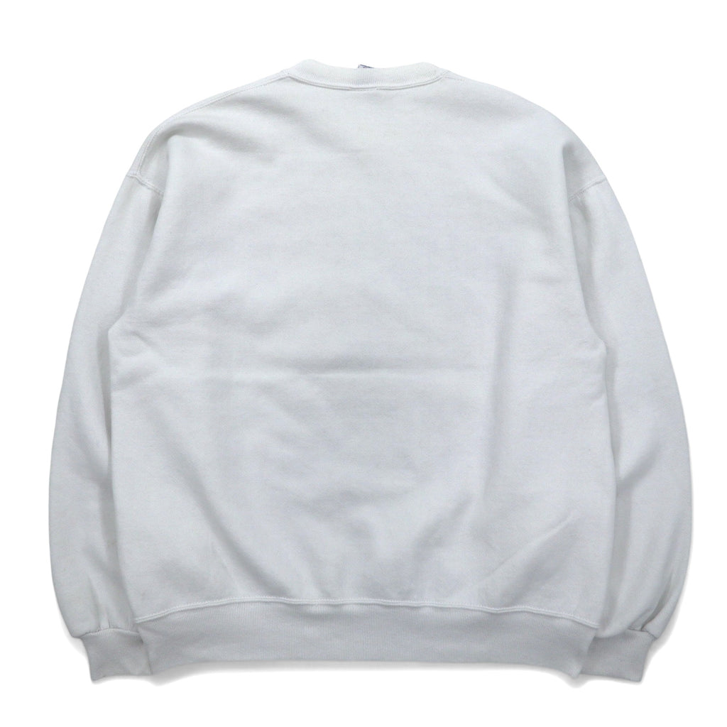 Made in USA 90s RUSSELL ATHLETIC College Print Sweatshirt XL White Cotton Arch Logo 3-Layer Print DUQUESNE UNIVERSITY