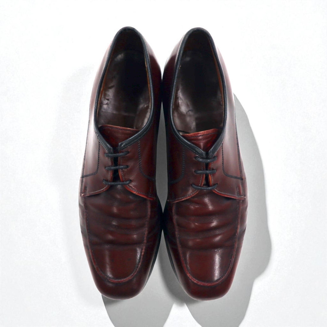 Wright 1980s Breather U-Tip Dress Shoes, Size 28.5cm, Bordeaux Leather, Ultra Sole
