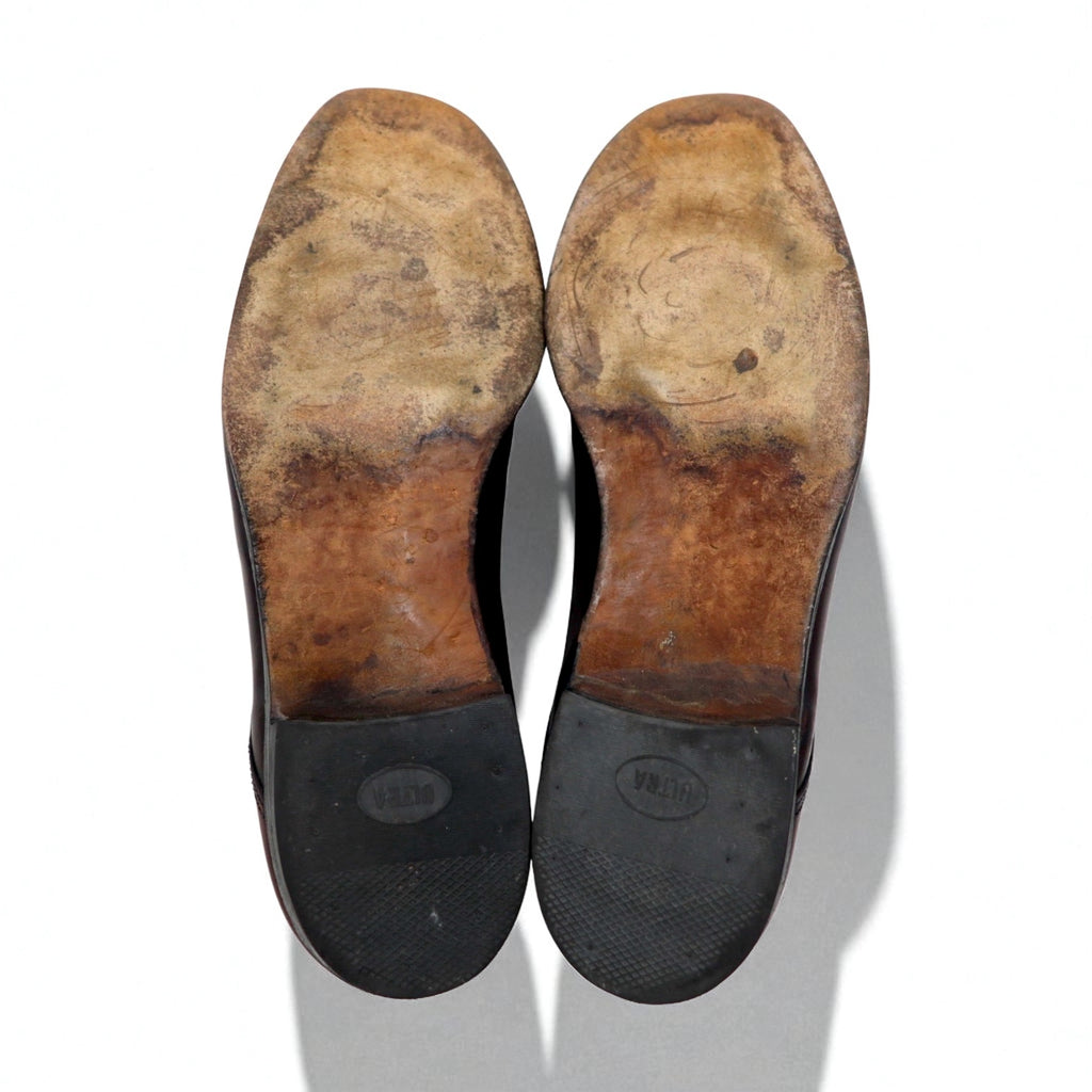 Wright 1980s Breather U-Tip Dress Shoes, Size 28.5cm, Bordeaux Leather, Ultra Sole