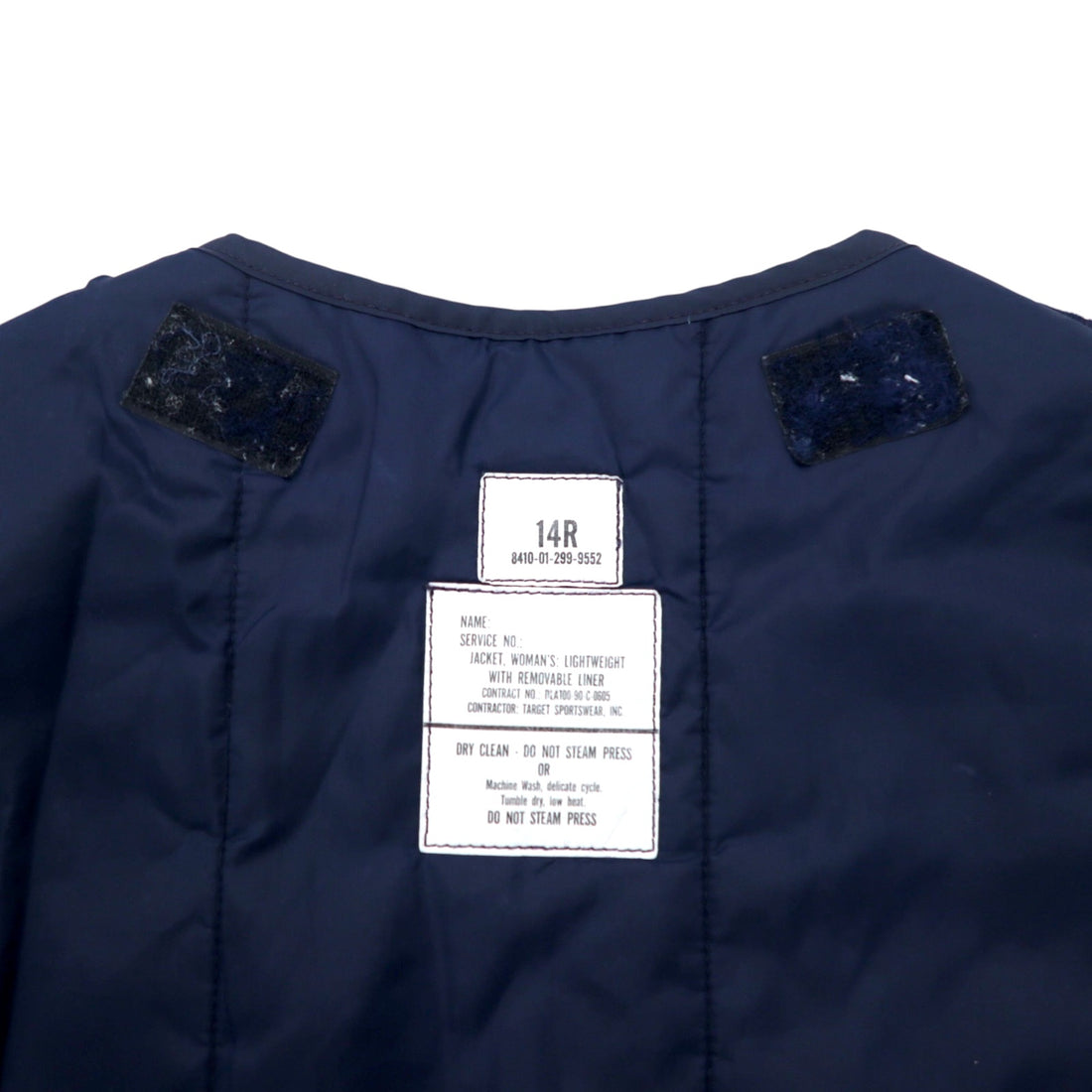 US AIR FORCE 90s USAF Flight Jacket, L, Navy, Removable Liner, Military, 8410-01-299-9552