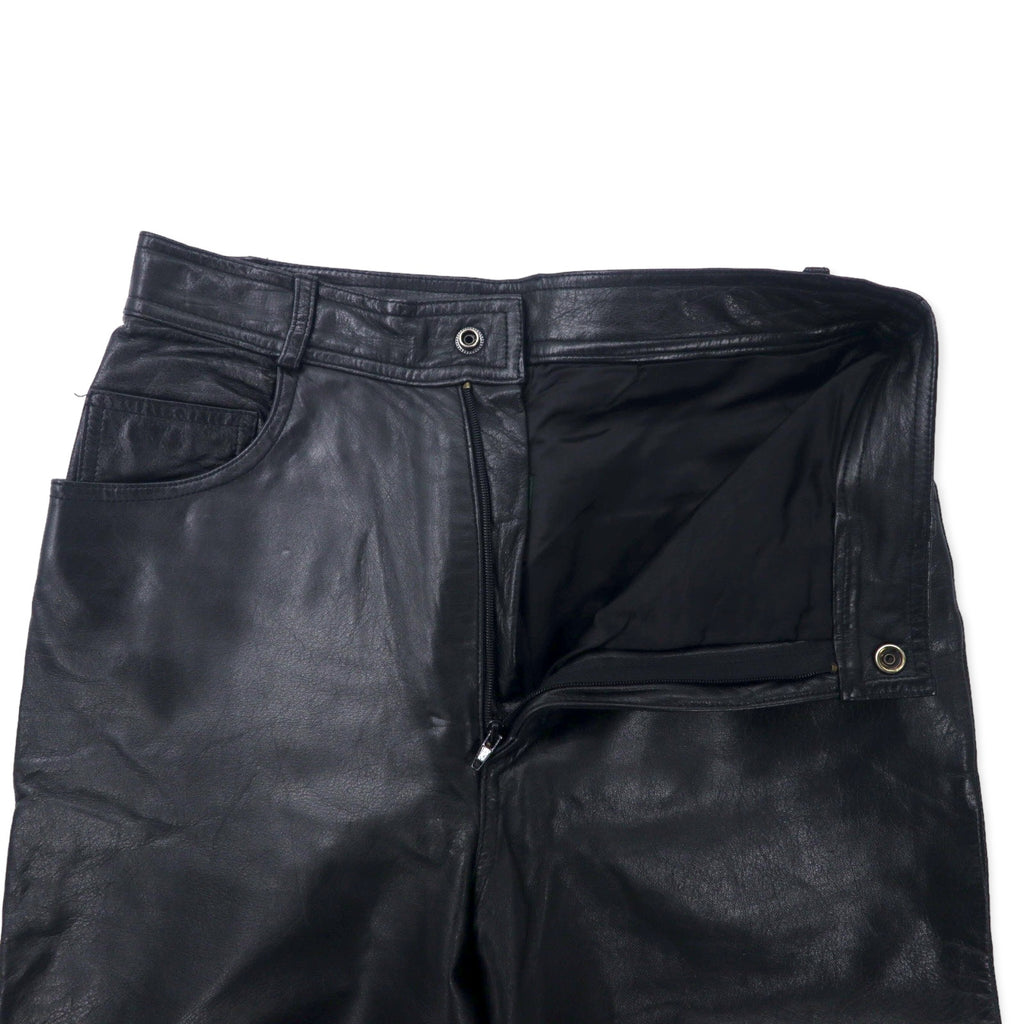 DANIER CANADA Leather Pants S Black Zipper Fly