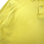 Burberrys OF LONDON Long Sleeve Polo Shirt L Yellow Cotton Logo Embroidery