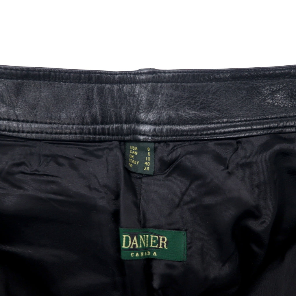 DANIER CANADA Leather Pants S Black Zipper Fly