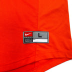 NIKE 2000s TEAM Game Shirt, Size L, Orange, Polyester, Swoosh Logo