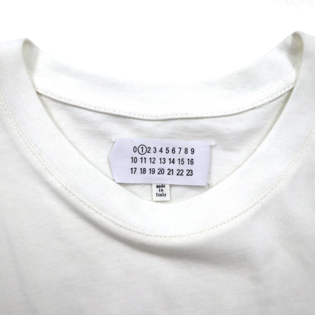 Maison Margiela Line 1 Graphic Print T-Shirt, XL, White Cotton, Made in Italy