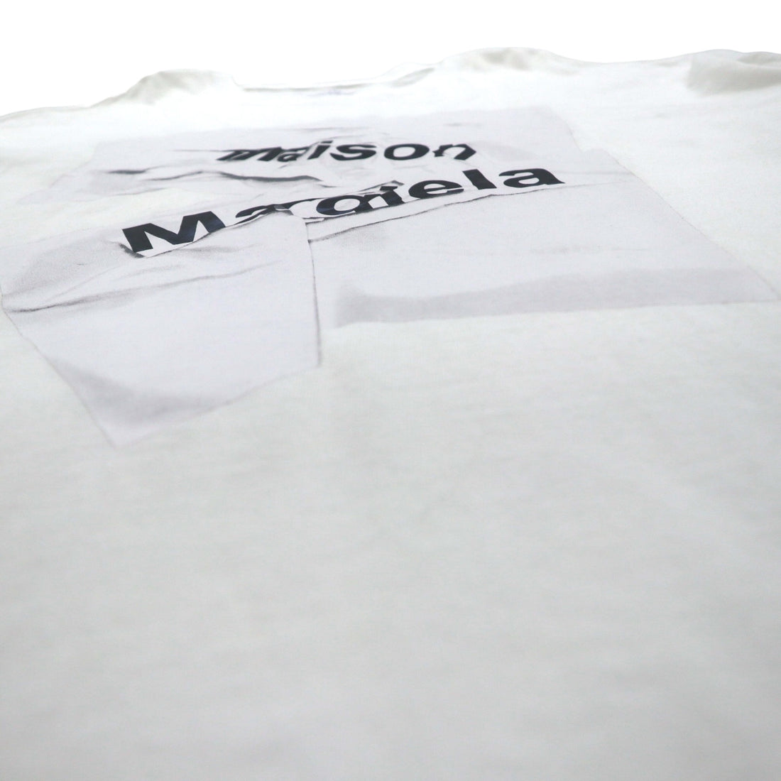 Maison Margiela Line 1 Graphic Print T-Shirt, XL, White Cotton, Made in Italy