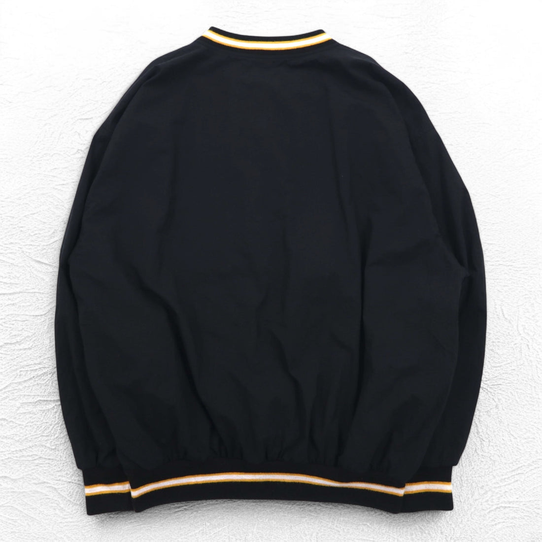 LEGENDS ATHLETIC USA made 90s rib line piste pullover nylon jacket XL black college GRAMBLING arch logo