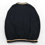 LEGENDS ATHLETIC USA made 90s rib line piste pullover nylon jacket XL black college GRAMBLING arch logo