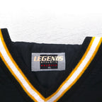 LEGENDS ATHLETIC USA made 90s rib line piste pullover nylon jacket XL black college GRAMBLING arch logo