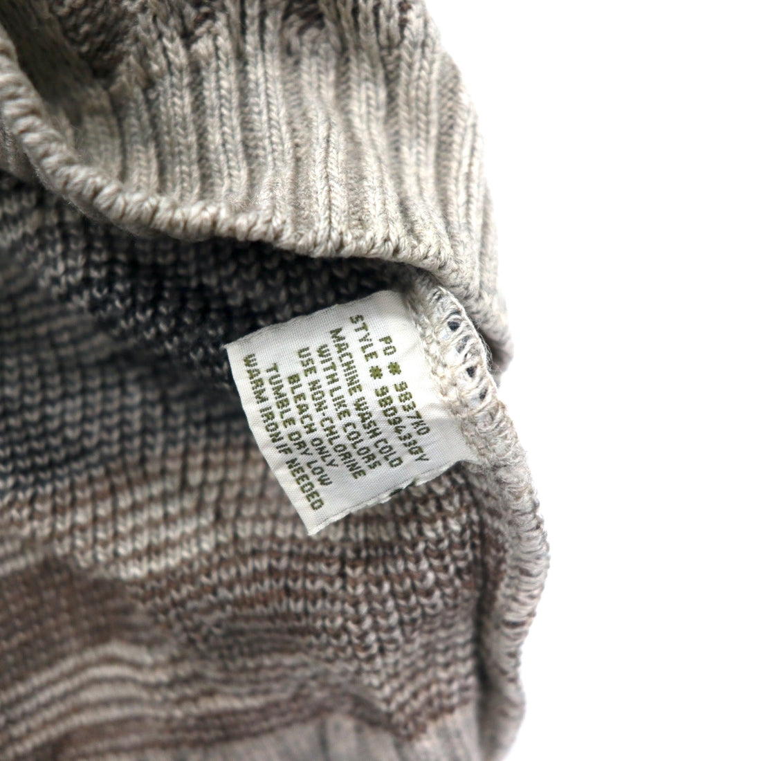 NATURAL ISSUE 90's Allover Pattern Low Gauge Knit Sweater XXL Gray Acrylic