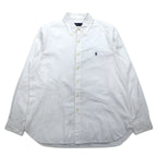 RALPH LAUREN Oxford Button-Down Shirt, XL, White Cotton, Small Pony Embroidery, Made in Sri Lanka