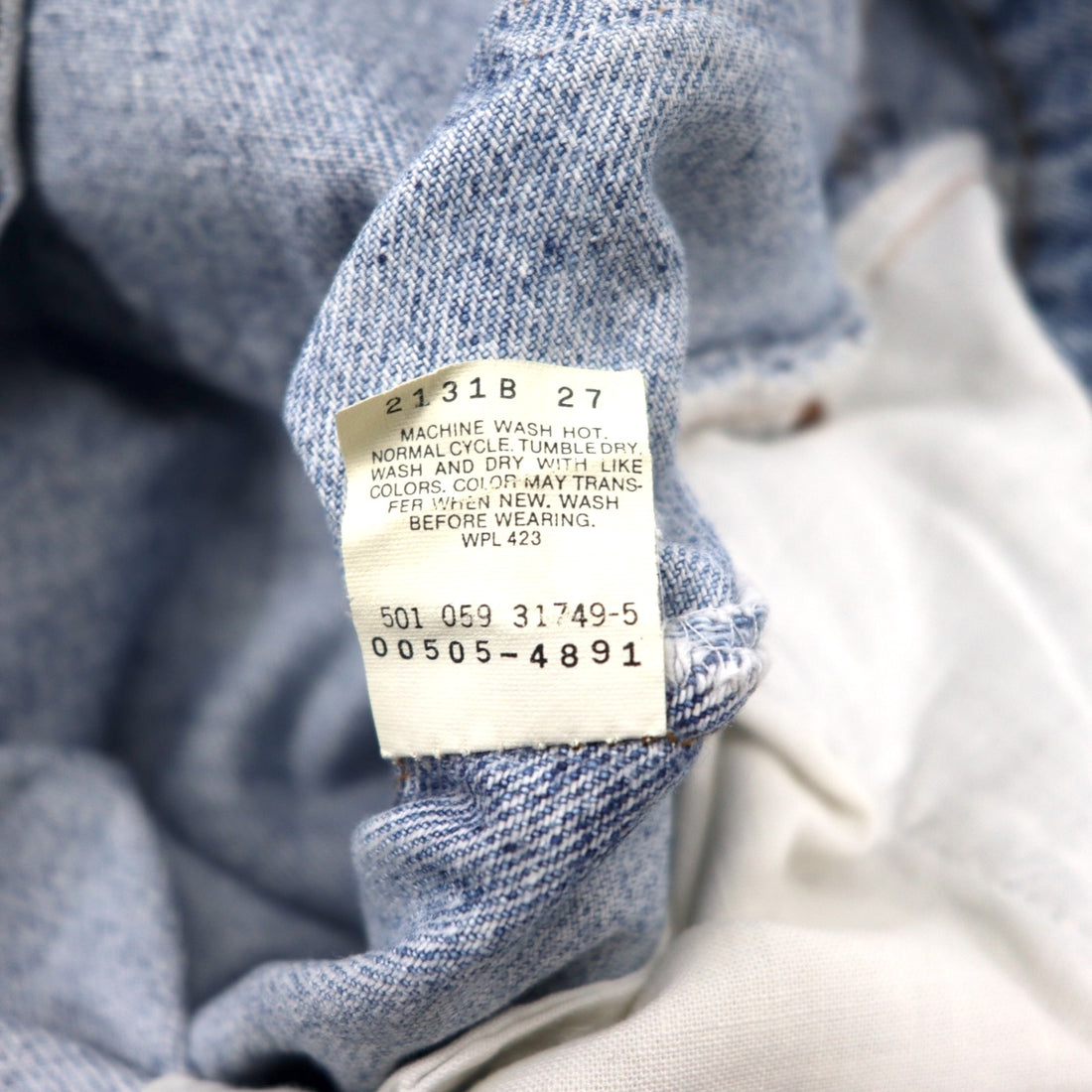 Levi's USA 505 Denim Pants 32 Blue Ice Wash 505-4891