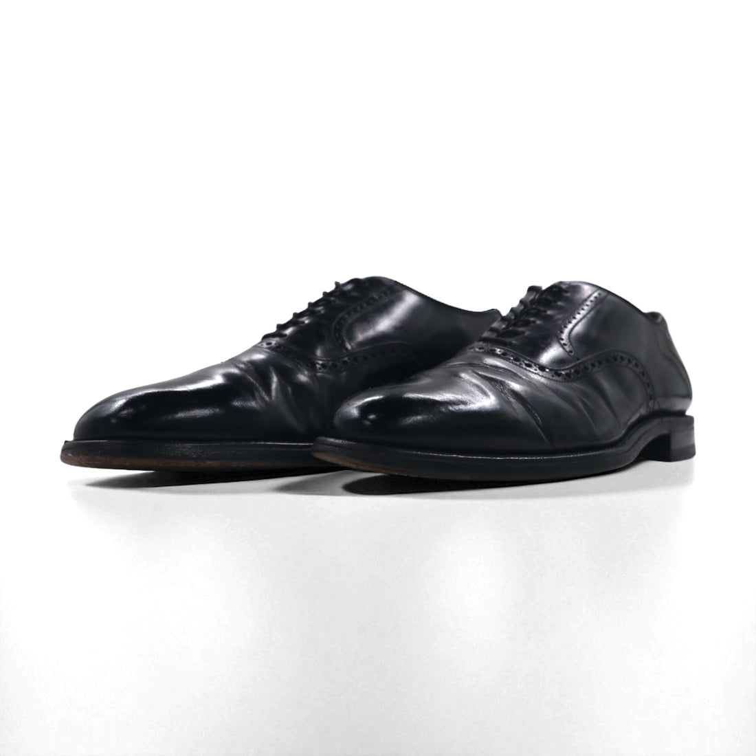 THE JOHNSTON & MURPHY SHOE 70年代 USA製 サドル ドレスシューズ 27-27.5cm ブラック レザー