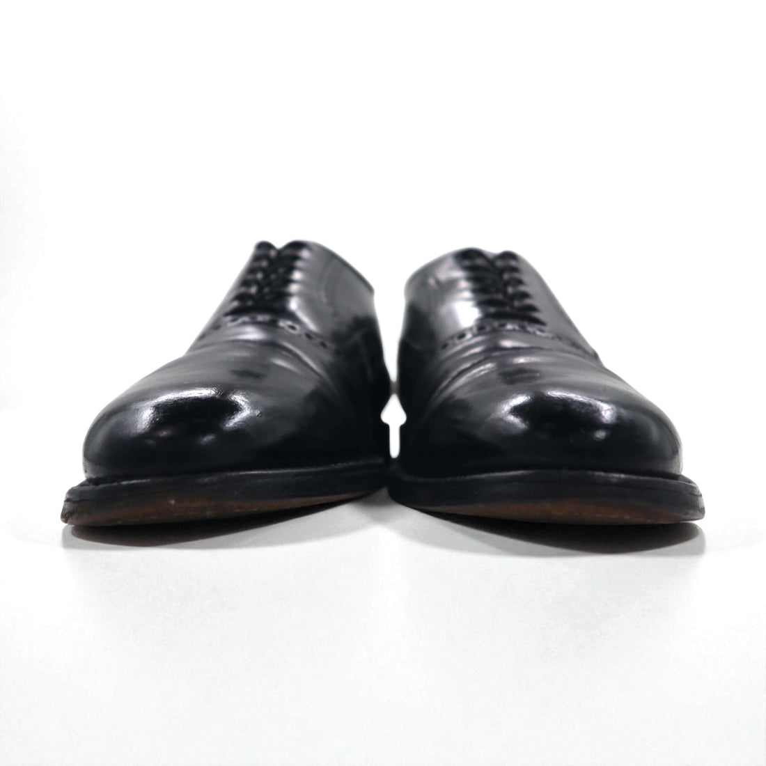 THE JOHNSTON & MURPHY SHOE 70年代 USA製 サドル ドレスシューズ 27-27.5cm ブラック レザー