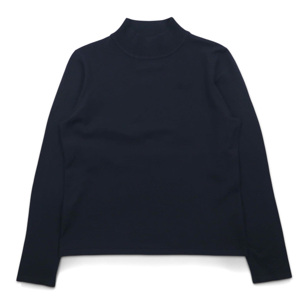 PENDLETON High Neck Silk Knit Sweater S Black Nylon
