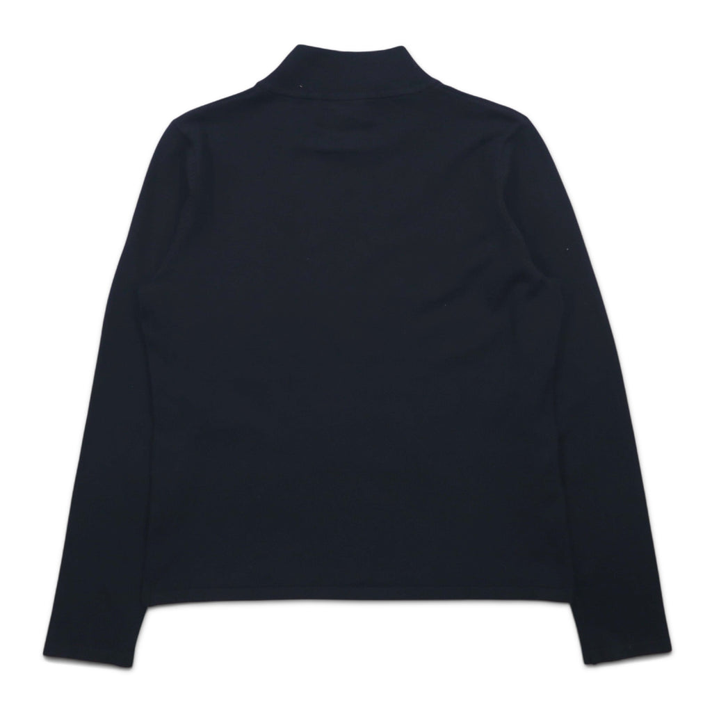 PENDLETON High Neck Silk Knit Sweater S Black Nylon