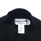 PENDLETON High Neck Silk Knit Sweater S Black Nylon
