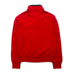 Polo by Ralph Lauren Half Zip Sweatshirt S Red Chest Pocket TALON Zip Snap Button