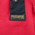Polo by Ralph Lauren Half Zip Sweatshirt S Red Chest Pocket TALON Zip Snap Button