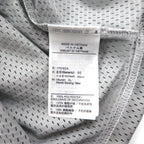 NIKE Mesh Crop Top, S/S, Tie-Dye Polyester, Gray, Size XL, CZ9325-084
