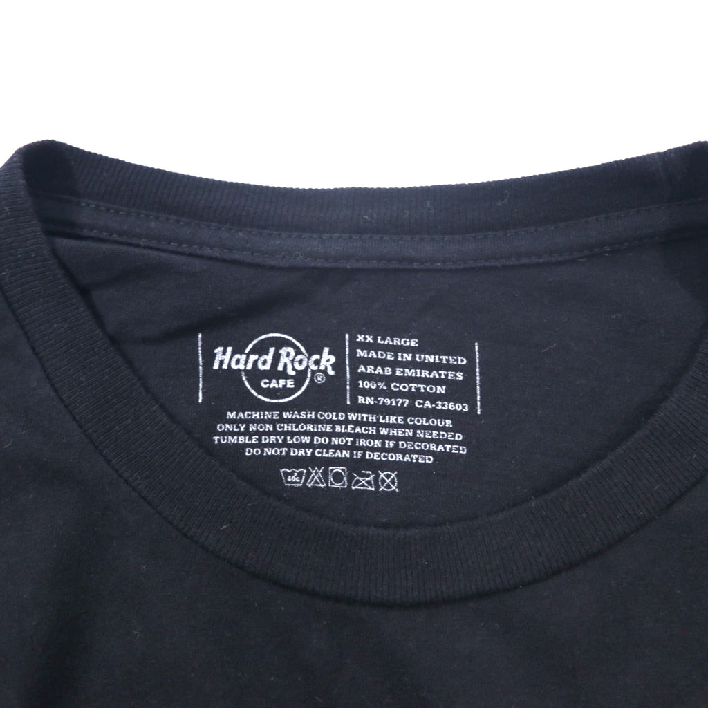 Hard Rock CAFE Logo Print T-Shirt XXL Black Cotton BAKU Big Size