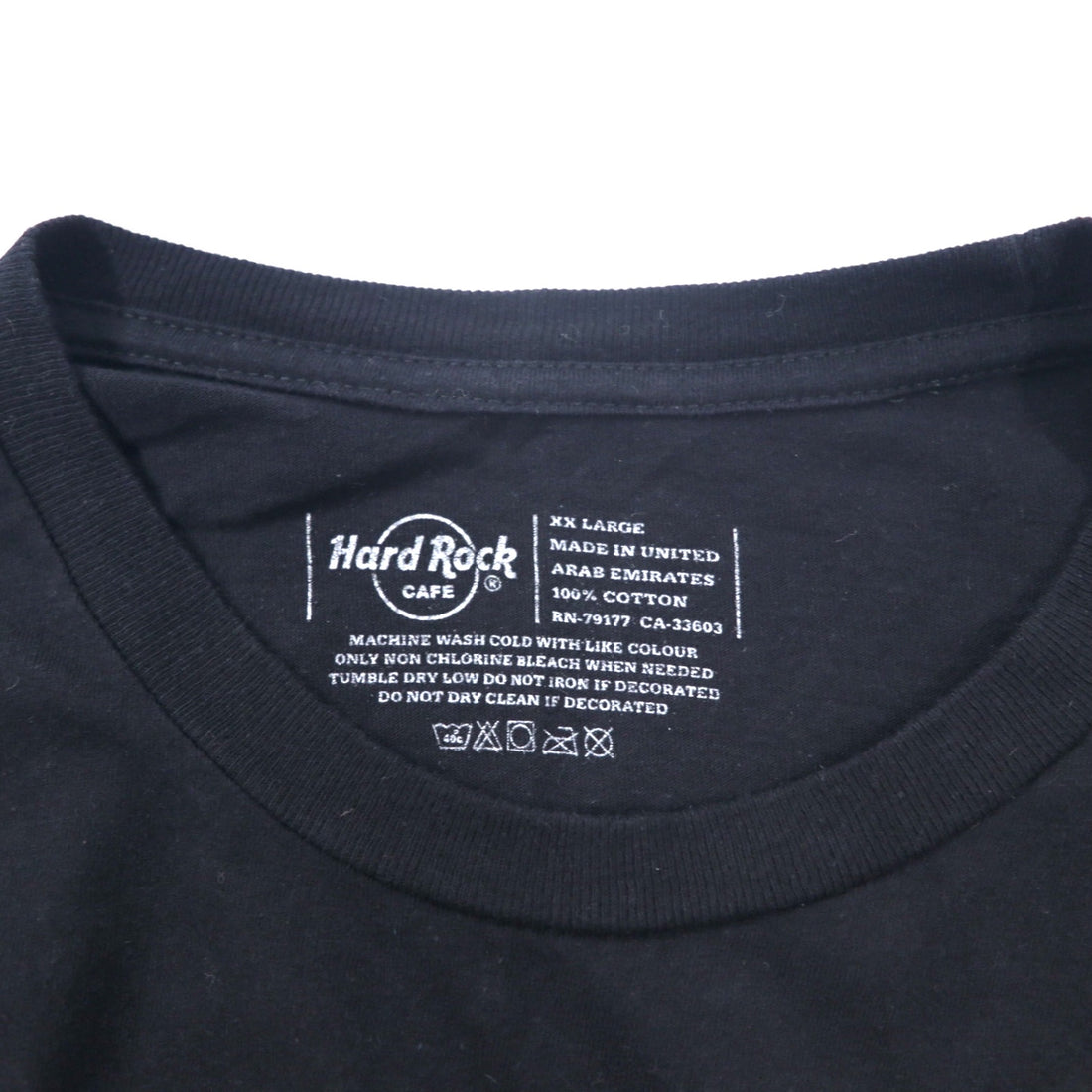 Hard Rock CAFE Logo Print T-Shirt XXL Black Cotton BAKU Big Size