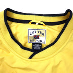 CUTTER &amp; BUCK Piste Pullover Nylon Jacket L Yellow Polyester CLIMA GUARD Waterproof Breathable US Company Embroidery Unused