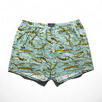Patagonia 2000s Made in USA Capilene Trunks Shorts, Size L, Blue, All-Over Fish Print, 45111