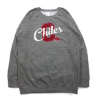 Chiles Big Size College Print Sweatshirt XL Grey Cotton Fleece Football