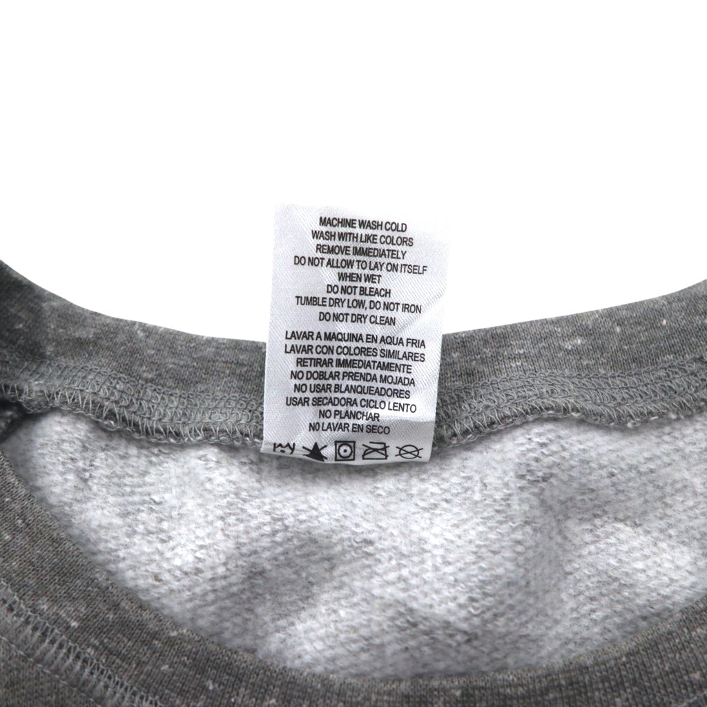 Chiles Big Size College Print Sweatshirt XL Grey Cotton Fleece Football