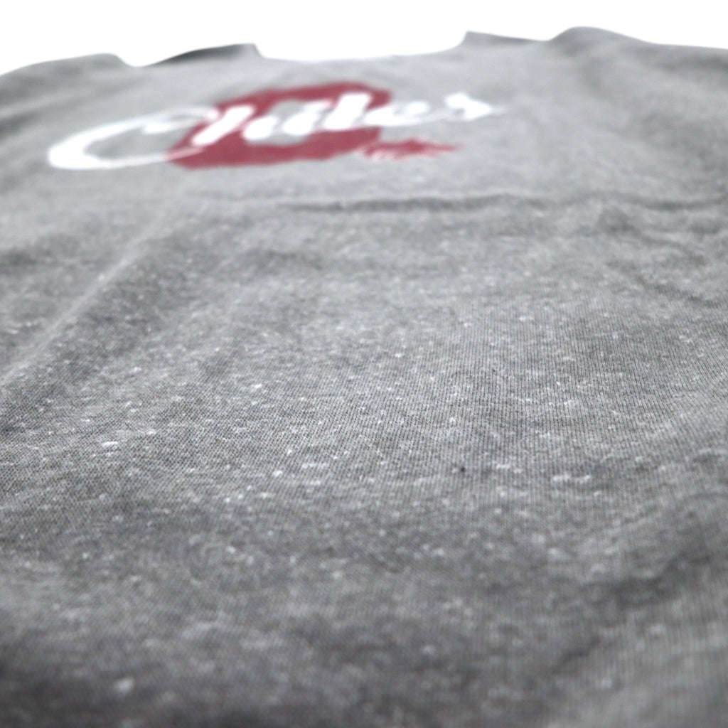 Chiles Big Size College Print Sweatshirt XL Grey Cotton Fleece Football