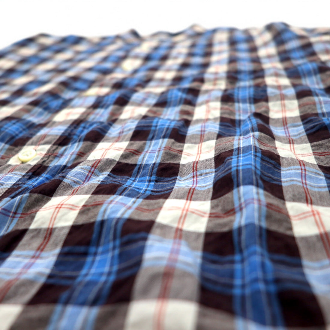 THE NORTH FACE Button Down Shirt XL Blue Check Cotton NR11248H