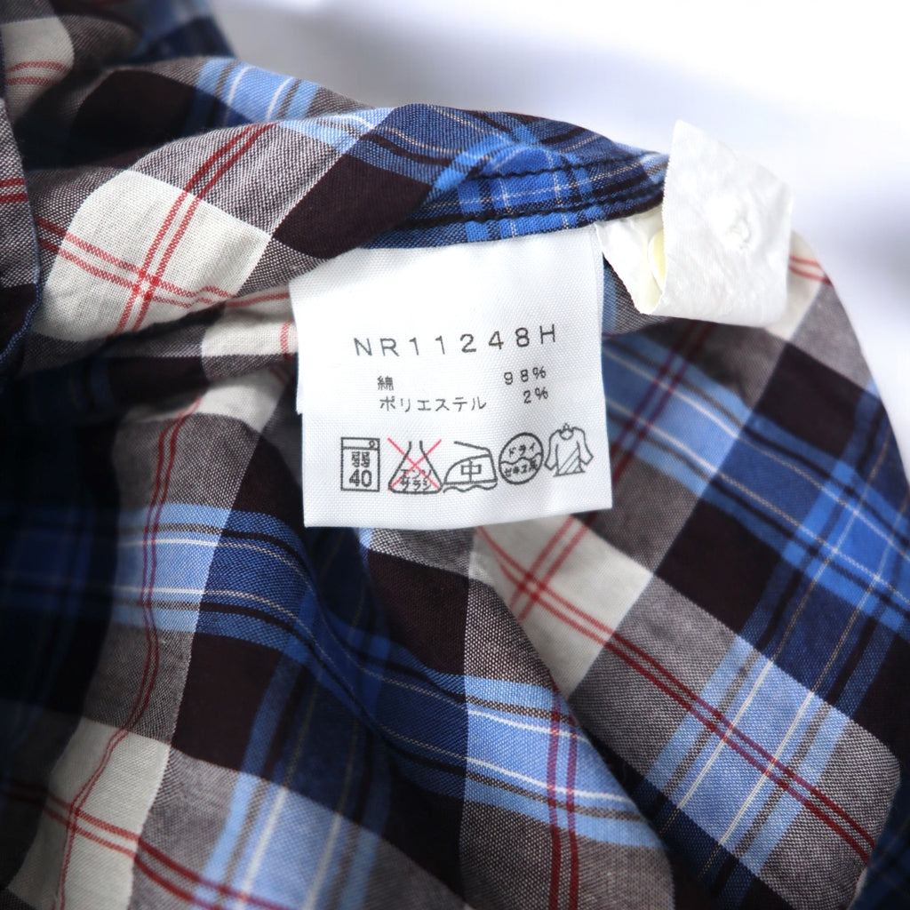 THE NORTH FACE Button Down Shirt XL Blue Check Cotton NR11248H