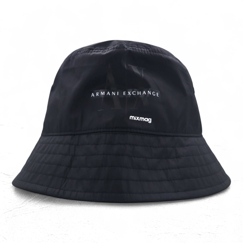 A|X ARMANI EXCHANGE バケットハット S/M ブラック mixmag BE AXロゴパッチ
