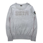 NAPAPIJRI Cotton Knit Sweater M Grey Patch S13-DELEVEN S1358E