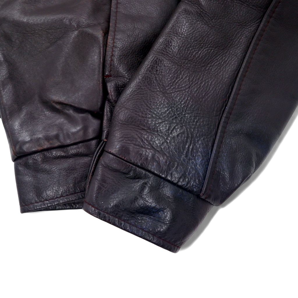 CANADA SPORTSWEAR Made in Canada Leather Sleeve Stadium Jacket XL Black Wool Leather Embroidery PEACE HILLS