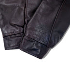CANADA SPORTSWEAR Made in Canada Leather Sleeve Stadium Jacket XL Black Wool Leather Embroidery PEACE HILLS