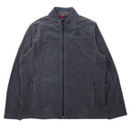 GERRY Full-Zip Thermal Fleece Jacket XL Gray Polyester One Point Logo Embroidery Full-Zip Thermal Fleece Outdoor Jacket 1139586