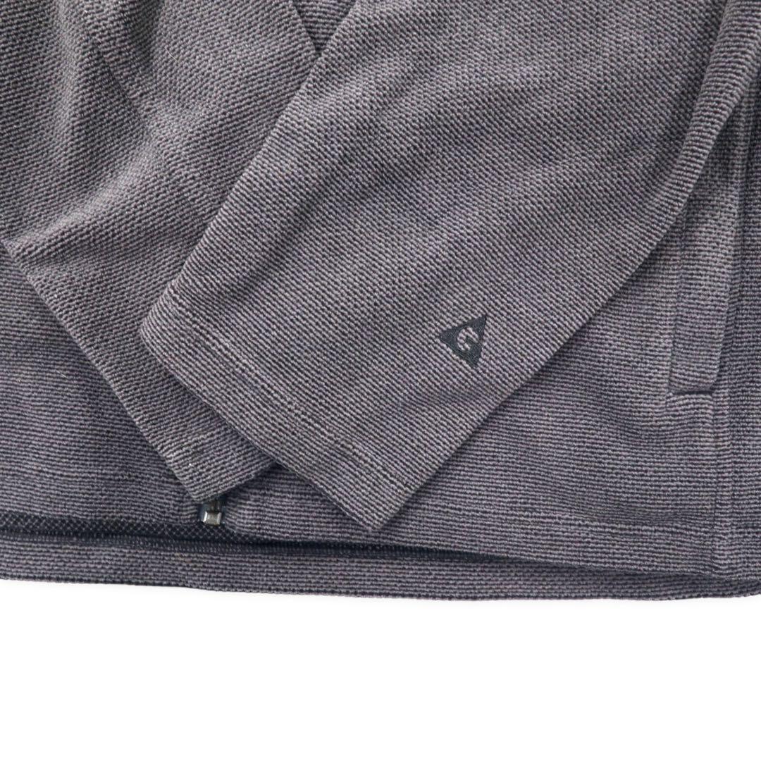 GERRY Full-Zip Thermal Fleece Jacket XL Gray Polyester One Point Logo Embroidery Full-Zip Thermal Fleece Outdoor Jacket 1139586