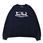 Rag Wear USA Big Size Printed Sweatshirt XXL Navy Cotton BIG COTTON Brushed Back Paki Cotton Key West FLORIDA Front V Made in Pakistan